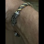 خرید دستبند وایکینگ مدل گرگ طلایی