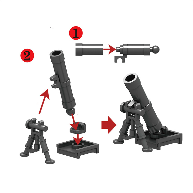 لگو نظامی | کیت ساختنی خمپاره انداز K7050